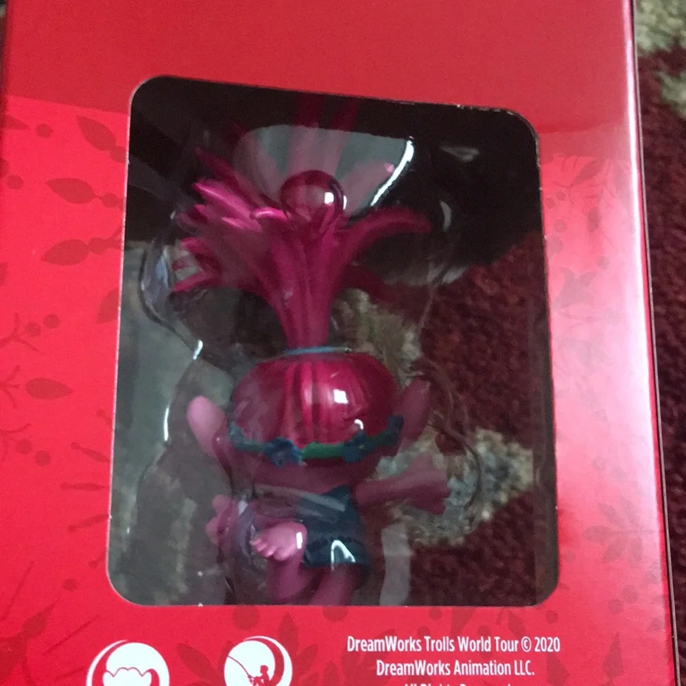 Hallmark Trolls Poppy Pink Christmas Ornament New